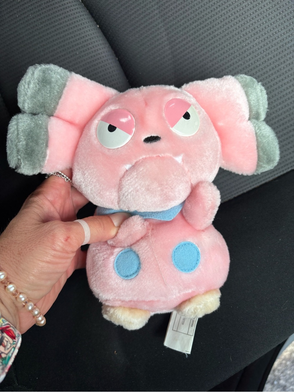 Vintage Pokemon Snubbull Plush Toy Beanie Hasbro 1998 Nintendo